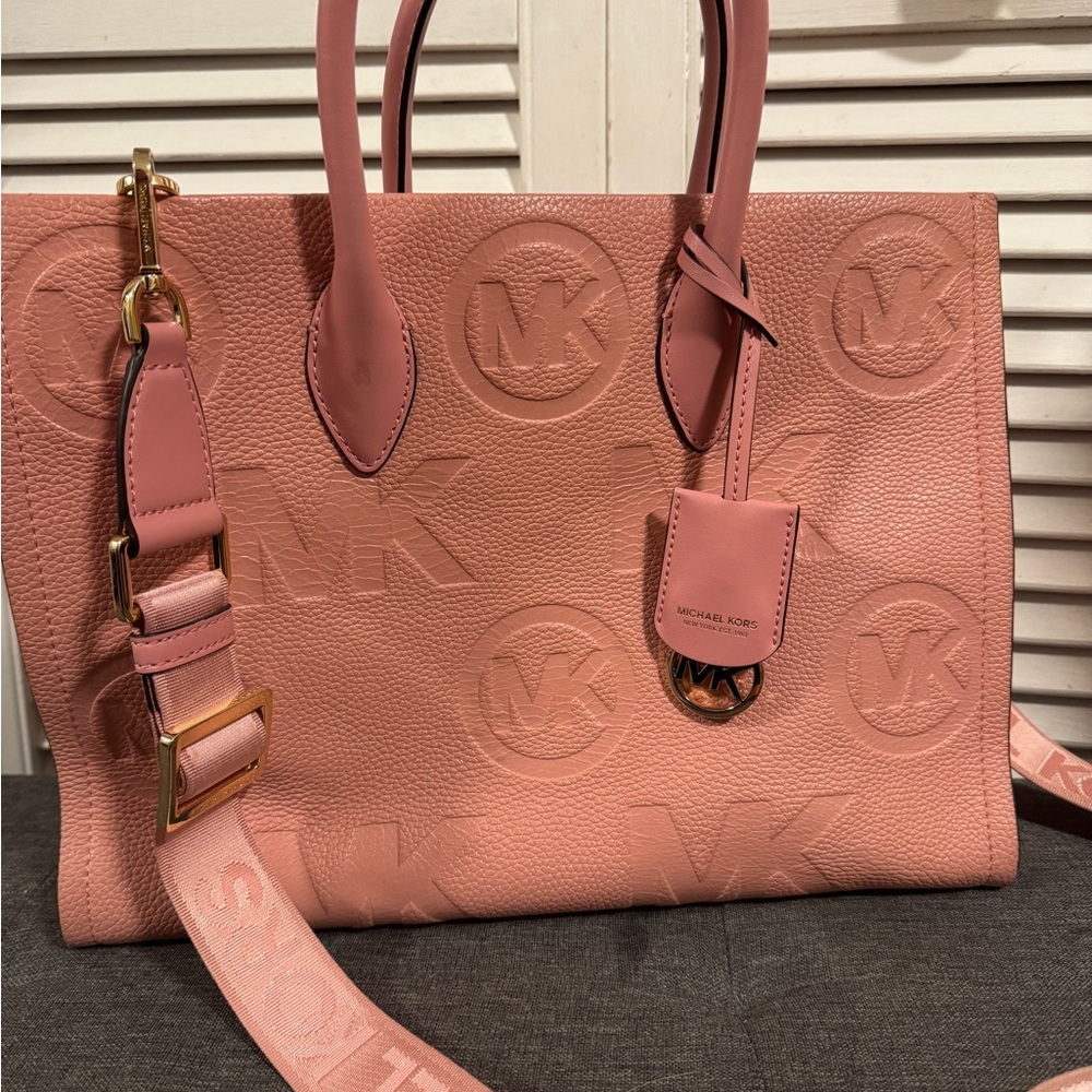 Michael Kors Blush Pink Embossed Tote